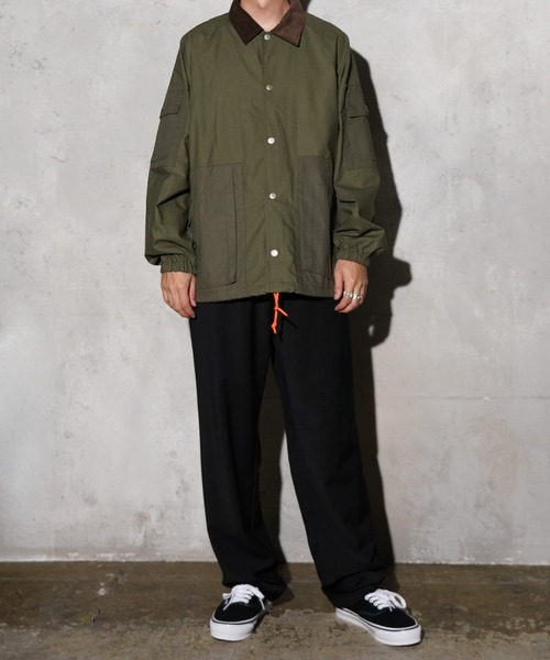 THRIFTY LOOK(スリフティールック)の「US MADE UPCYCLE COACH JACKET(ミリタリージャケット・メンズ・カーキ/オリーブ・LARGE/MEDIUM)」の14枚目の写真