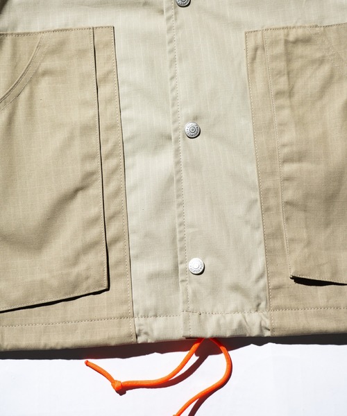 THRIFTY LOOK(スリフティールック)の「US MADE UPCYCLE COACH JACKET(ミリタリージャケット・メンズ・カーキ/オリーブ・LARGE/MEDIUM)」の22枚目の写真