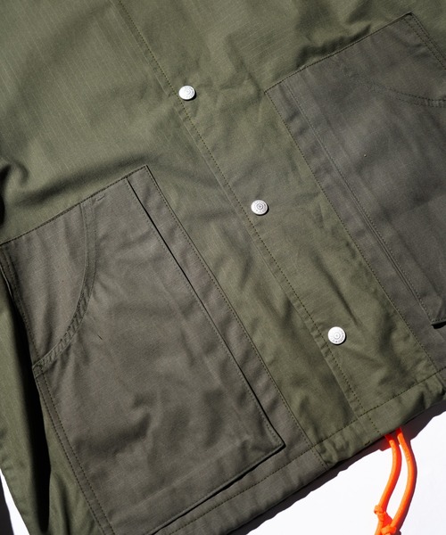 THRIFTY LOOK(スリフティールック)の「US MADE UPCYCLE COACH JACKET(ミリタリージャケット・メンズ・カーキ/オリーブ・LARGE/MEDIUM)」の11枚目の写真