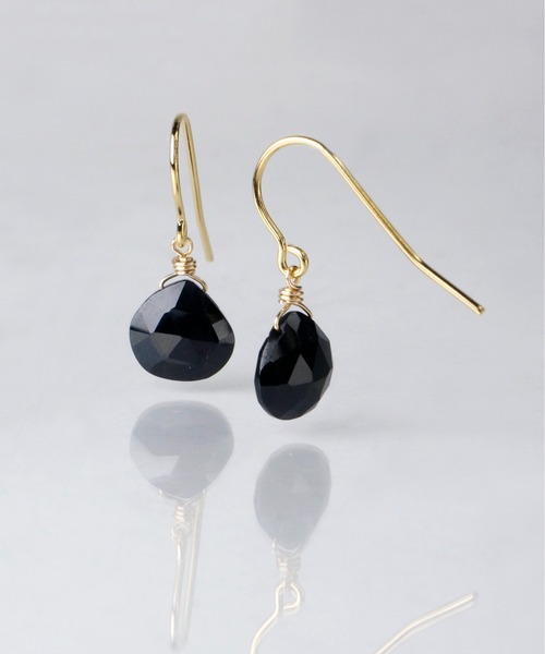 anq.(アンク)の「「anq.」ステンレス316L/K14GF・天然石マロンピアス(ピアス(両耳用)・レディース・ブラウン系その他2/レッド/ブラック/ホワイト/ライトピンク/ネイビー/ブルー/グリーン系その他2/グレー/ライトグレー/イエロー系その他/イエロー/クリア/アクア/ブラウン系その他/オレンジ/ターコイズブルー/グリーン系その他/グリーン/ブルー系その他/パープル系その他/パープル/エメラルド/ブラウン/ブルー系その他2/グリーン系その他3・ONE SIZE)」の3枚目の写真