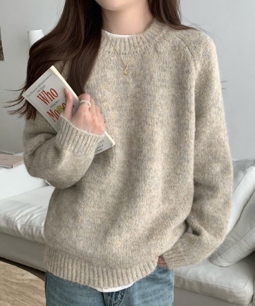 NANEA(ナネア)の「ニットプルオーバー(ニット/セーター・レディース・ピンク/パープル/アイボリー/レッド/ベージュ/ホワイト/チャコールグレー/ブラック・フリー)」の5枚目の写真