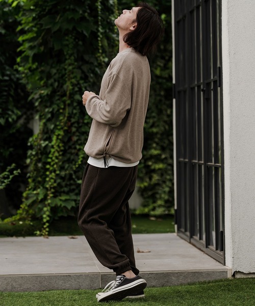 CAMBIO（カンビオ）の「mp15527- Houndstooth Wool Blend Jogger Pants ジョガーパンツ(A76826cmb)（その他パンツ・メンズ・ブラック/ブラウン/チャコール・S/M/L）」の7枚目の写真