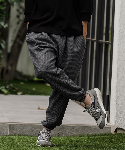 CAMBIO（カンビオ）の「mp15527- Houndstooth Wool Blend Jogger Pants ジョガーパンツ(A76826cmb)（その他パンツ・メンズ・ブラック/ブラウン/チャコール・S/M/L）」の8枚目の写真