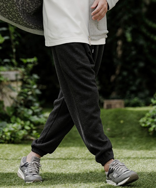 CAMBIO（カンビオ）の「mp15527- Houndstooth Wool Blend Jogger Pants ジョガーパンツ(A76826cmb)（その他パンツ・メンズ・ブラック/ブラウン/チャコール・S/M/L）」の13枚目の写真