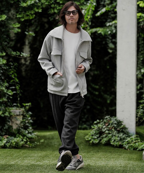 CAMBIO（カンビオ）の「mp15527- Houndstooth Wool Blend Jogger Pants ジョガーパンツ(A76826cmb)（その他パンツ・メンズ・ブラック/ブラウン/チャコール・S/M/L）」の14枚目の写真