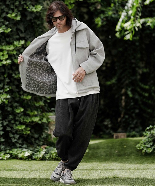 CAMBIO（カンビオ）の「mp15527- Houndstooth Wool Blend Jogger Pants ジョガーパンツ(A76826cmb)（その他パンツ・メンズ・ブラック/ブラウン/チャコール・S/M/L）」の15枚目の写真