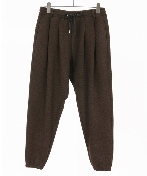 CAMBIO（カンビオ）の「mp15527- Houndstooth Wool Blend Jogger Pants ジョガーパンツ(A76826cmb)（その他パンツ・メンズ・ブラック/ブラウン/チャコール・S/M/L）」の16枚目の写真