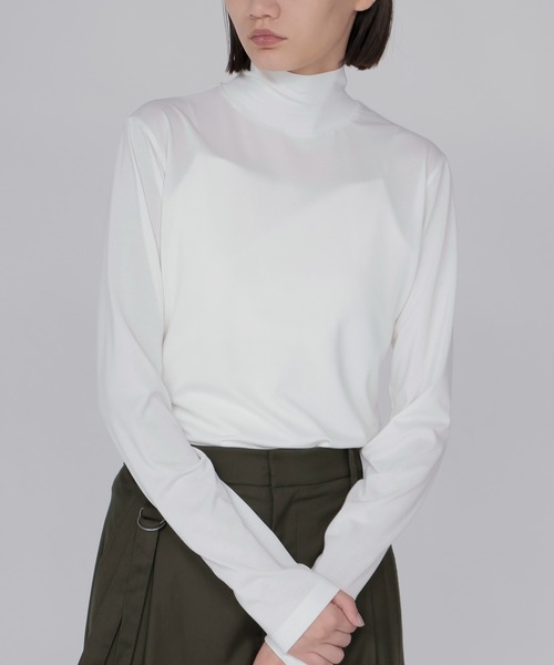DRESSLAVE（ドレスレイブ）の「36G fine air turtle pull(36ゲージ ファインエアータートルトップス)（Tシャツ/カットソー・レディース・ホワイト/ブラック・38）」の18枚目の写真