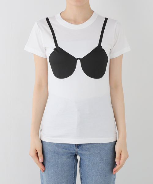 VAQUERA(バケラ)の「VAQUERA / バケラ WOMEN WOMEN BRA T SHIRT KNIT(Tシャツ/カットソー・レディース・ホワイト・X-SMALL)」の4枚目の写真