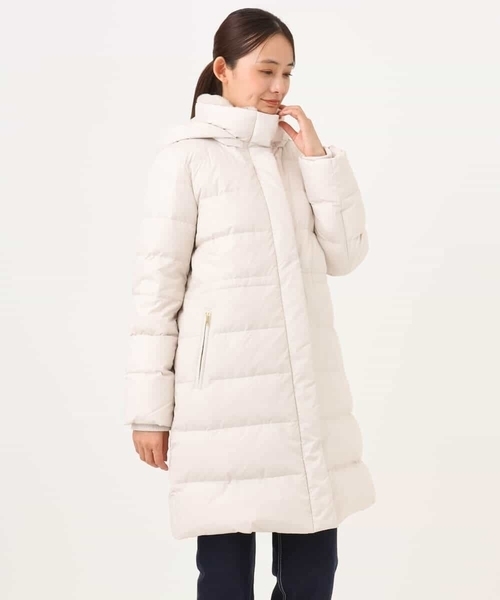 MK MICHEL KLEIN（エムケーミッシェルクラン）の「[撥水/リサイクルダウン]ベーシックタフタロングダウンコート（ダウンジャケット/コート・レディース・ネイビー/アイボリー/ブラック/モカ・40/38）」の22枚目の写真