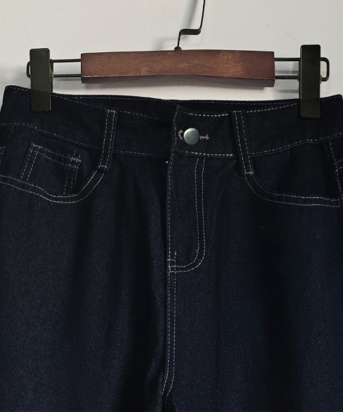 LEMOA(レモア)の「ステッチデザインデニムワイドパンツ(デニムパンツ・レディース・ダークブルー・SMALL/MEDIUM/LARGE/X-LARGE)」の15枚目の写真