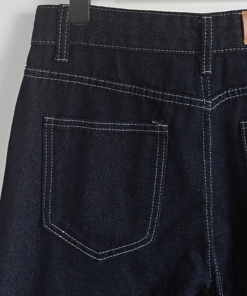 LEMOA(レモア)の「ステッチデザインデニムワイドパンツ(デニムパンツ・レディース・ダークブルー・SMALL/MEDIUM/LARGE/X-LARGE)」の18枚目の写真