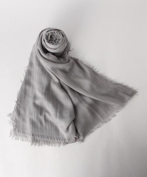 BEAUTY&YOUTH UNITED ARROWS（ビューティーアンドユースユナイテッドアローズ）の「BY 150x200 ストール◆（ストール/ショール・レディース・オフホワイト/イエロー/コバルトブルー/グレー・FREE）」の3枚目の写真