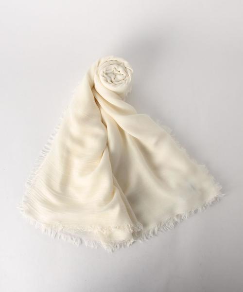 BEAUTY&YOUTH UNITED ARROWS（ビューティーアンドユースユナイテッドアローズ）の「BY 150x200 ストール◆（ストール/ショール・レディース・オフホワイト/イエロー/コバルトブルー/グレー・FREE）」の2枚目の写真