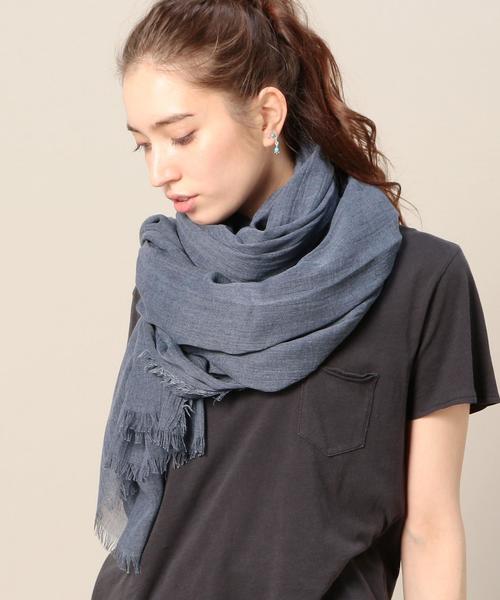 BEAUTY&YOUTH UNITED ARROWS（ビューティーアンドユースユナイテッドアローズ）の「BY 150x200 ストール◆（ストール/ショール・レディース・オフホワイト/イエロー/コバルトブルー/グレー・FREE）」の4枚目の写真