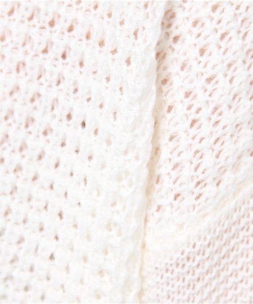 VENCEEXCHANGE（ヴァンスエクスチェンジ）の「アクリルワッフル編みVネックニット       （ニット/セーター・レディース・ネイビー/オフホワイト/ダークグリーン/ブラック・MEDIUM）」の7枚目の写真