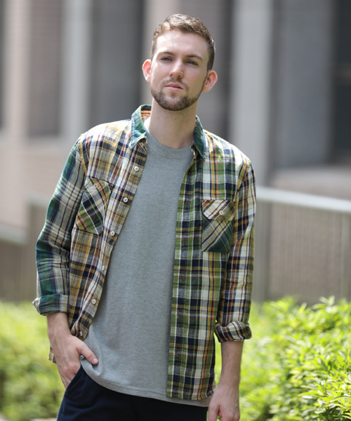 Denime（ドゥニーム）の「【HOUSE OF BLUES/ハウスオブブルース】リネンクレイジーチェックシャツ（シャツ/ブラウス・メンズ・ネイビー/マスタード/レッド・MEDIUM/LARGE）」の17枚目の写真