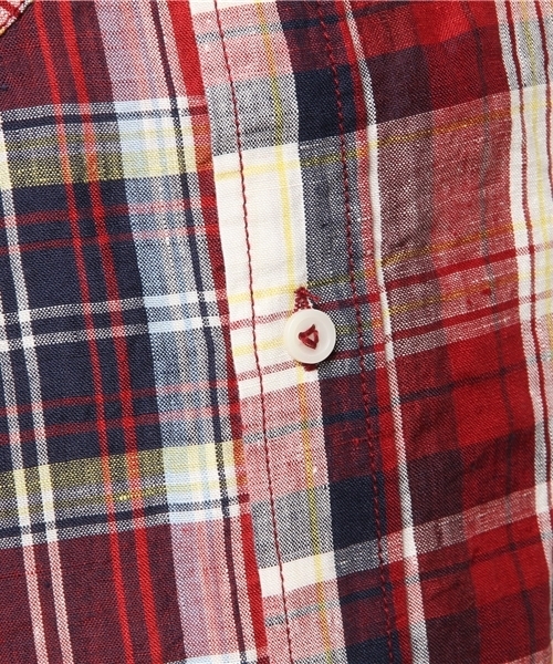Denime（ドゥニーム）の「【HOUSE OF BLUES/ハウスオブブルース】リネンクレイジーチェックシャツ（シャツ/ブラウス・メンズ・ネイビー/マスタード/レッド・MEDIUM/LARGE）」の10枚目の写真