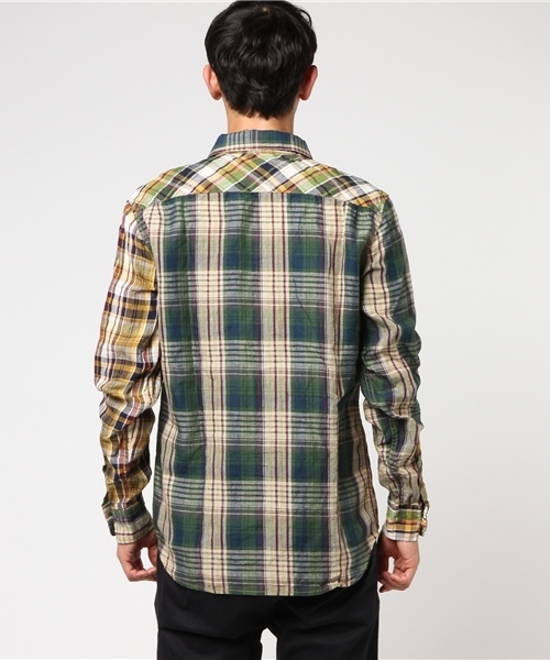 Denime（ドゥニーム）の「【HOUSE OF BLUES/ハウスオブブルース】リネンクレイジーチェックシャツ（シャツ/ブラウス・メンズ・ネイビー/マスタード/レッド・MEDIUM/LARGE）」の11枚目の写真