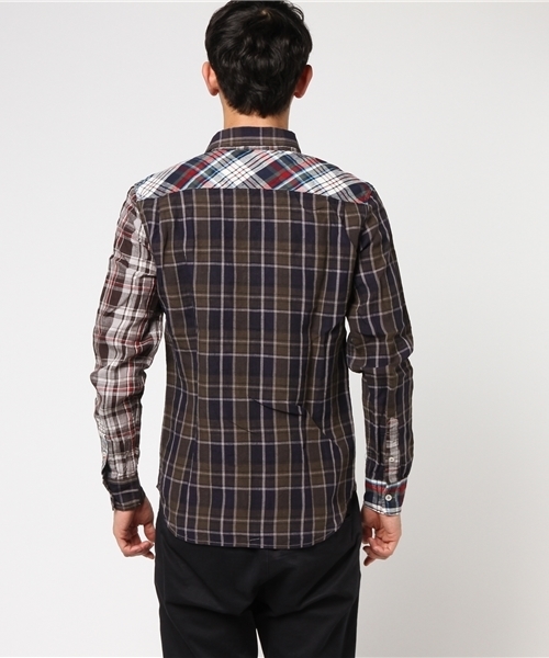 Denime（ドゥニーム）の「【HOUSE OF BLUES/ハウスオブブルース】リネンクレイジーチェックシャツ（シャツ/ブラウス・メンズ・ネイビー/マスタード/レッド・MEDIUM/LARGE）」の12枚目の写真