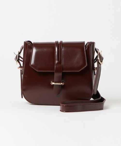 PLAIN CLOTHING(プレーンクロージング)の「フロントベルトショルダーバッグ【PLAIN CLOTHING】(ショルダーバッグ・レディース・キャメル/ブラウン/ブラック・FREE)」の13枚目の写真