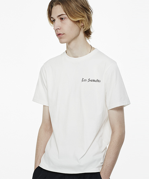 Saturdays NYC（サタデーズ ニューヨークシティ ）の「Les Samedis T-Shirt（Tシャツ/カットソー・メンズ・ホワイト/ピンク・X-SMALL/M/S/L/X-LARGE）」の7枚目の写真