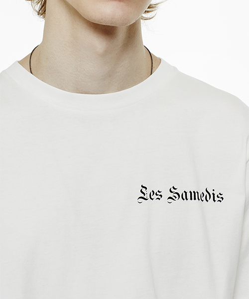 Saturdays NYC（サタデーズ ニューヨークシティ ）の「Les Samedis T-Shirt（Tシャツ/カットソー・メンズ・ホワイト/ピンク・X-SMALL/M/S/L/X-LARGE）」の8枚目の写真