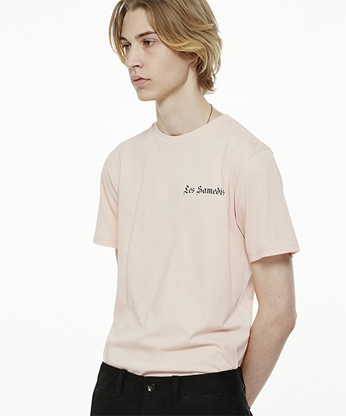 Saturdays NYC（サタデーズ ニューヨークシティ ）の「Les Samedis T-Shirt（Tシャツ/カットソー・メンズ・ホワイト/ピンク・X-SMALL/M/S/L/X-LARGE）」の4枚目の写真