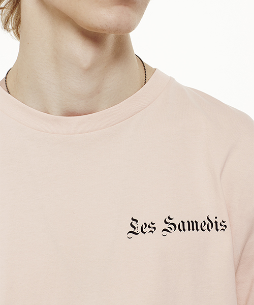 Saturdays NYC（サタデーズ ニューヨークシティ ）の「Les Samedis T-Shirt（Tシャツ/カットソー・メンズ・ホワイト/ピンク・X-SMALL/M/S/L/X-LARGE）」の5枚目の写真