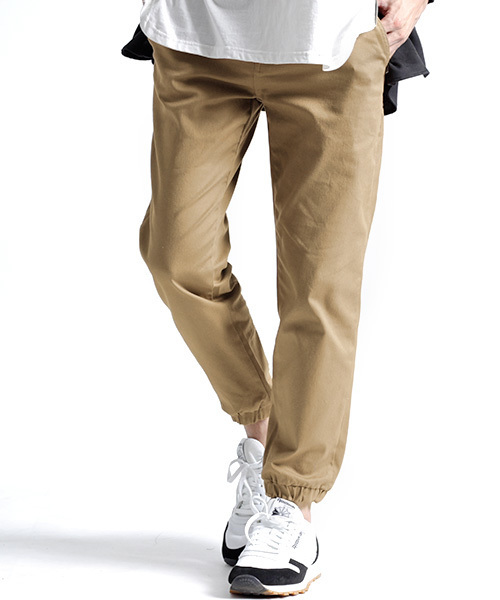 MONO-MART(モノマート)の「ストレッチテーパードジョガーパンツ デニム/チノ(デニムパンツ・メンズ・キャメル/チャコール/インディゴブルー/カーキ/ブルー/ブラック・L/M/XL)」の6枚目の写真