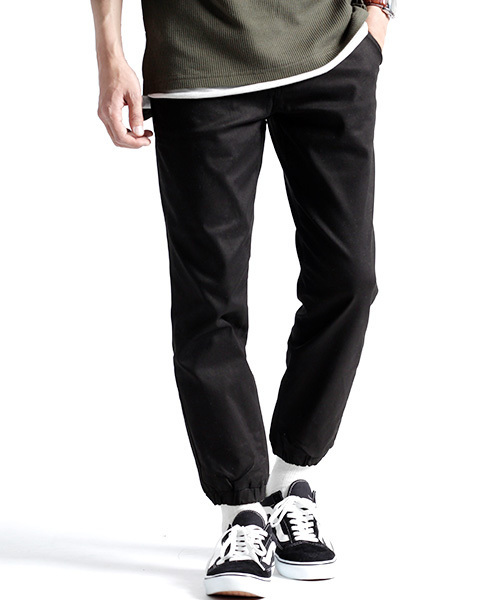 MONO-MART(モノマート)の「ストレッチテーパードジョガーパンツ デニム/チノ(デニムパンツ・メンズ・キャメル/チャコール/インディゴブルー/カーキ/ブルー/ブラック・L/M/XL)」の2枚目の写真