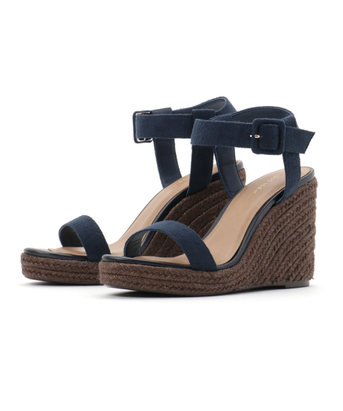 MAYSON GREY(メイソングレイ)の「スエードウェッジソールサンダル(サンダル・レディース・キャメル/ネイビー・S/M/L)」の2枚目の写真