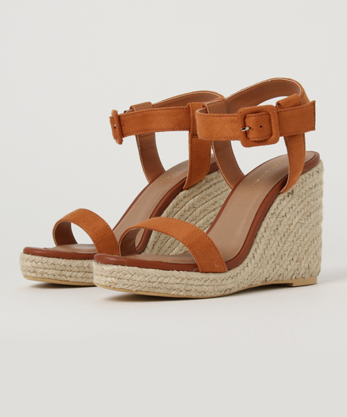 MAYSON GREY(メイソングレイ)の「スエードウェッジソールサンダル(サンダル・レディース・キャメル/ネイビー・S/M/L)」の1枚目の写真