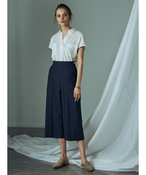 MYSELF ABAHOUSE（マイセルフアバハウス）の「コットンリネン抜き襟シャツ（シャツ/ブラウス・レディース・オフホワイト/ベージュ/カーキ・FREE）」の11枚目の写真