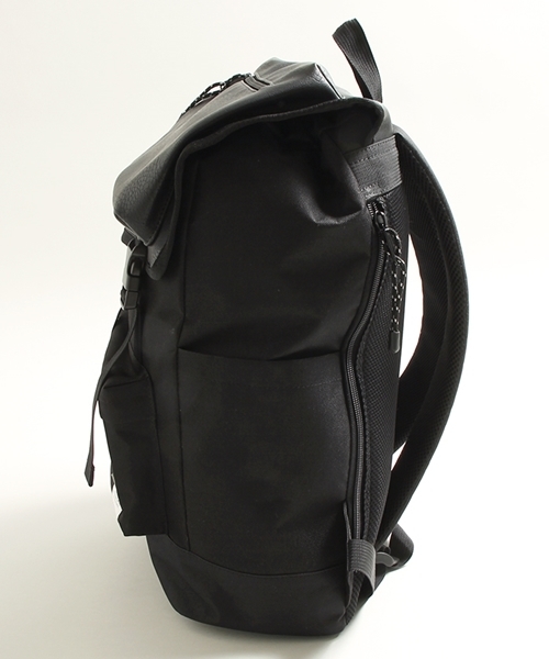 WEGO（ウィゴー）の「WEGO/フェイクレザーコンビフラップリュック（バックパック/リュック・メンズ・ブラック/その他1・FREE）」の8枚目の写真