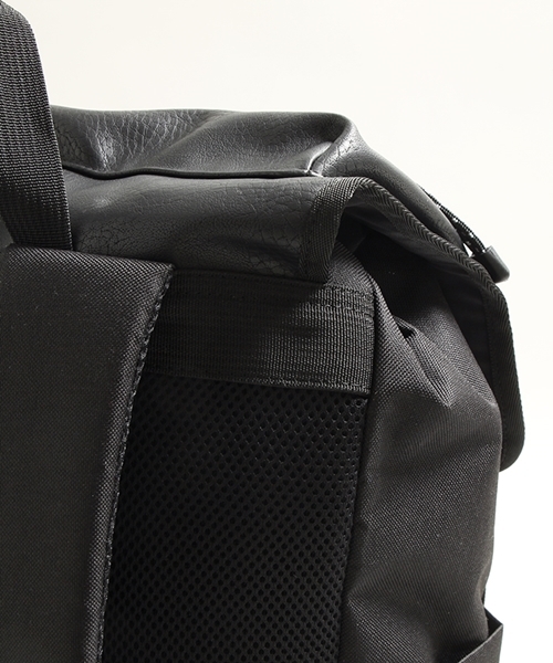 WEGO（ウィゴー）の「WEGO/フェイクレザーコンビフラップリュック（バックパック/リュック・メンズ・ブラック/その他1・FREE）」の13枚目の写真