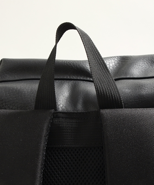 WEGO（ウィゴー）の「WEGO/フェイクレザーコンビフラップリュック（バックパック/リュック・メンズ・ブラック/その他1・FREE）」の14枚目の写真