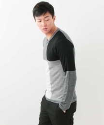 MK MICHEL KLEIN homme�i�G���P�[�E�~�b�V�F���N�����I���j�́u�y���o�[�V�u���z�E�[�����f�U�C��V�l�b�N�j�b�g�i���̑��g�b�v�X�j�v