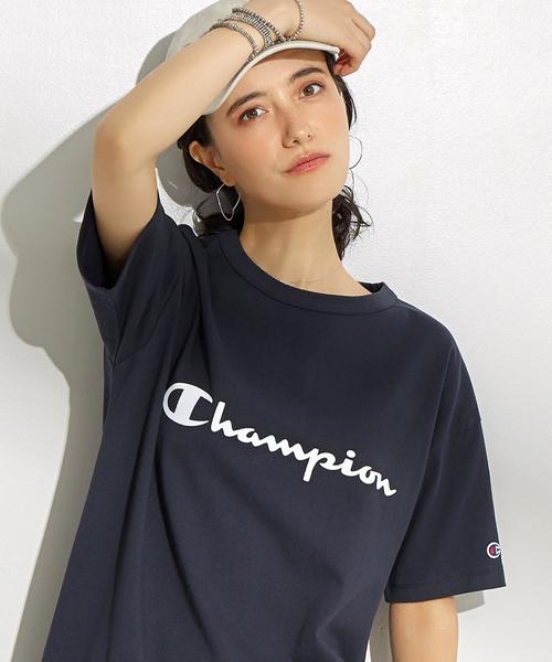 Champion（チャンピオン）の「[WEB限定]［別注チャンピオン］SC Champion×GLR ロゴ ワンピース ◆（ワンピース・レディース・ホワイト/ネイビー/グレー・MEDIUM）」の13枚目の写真