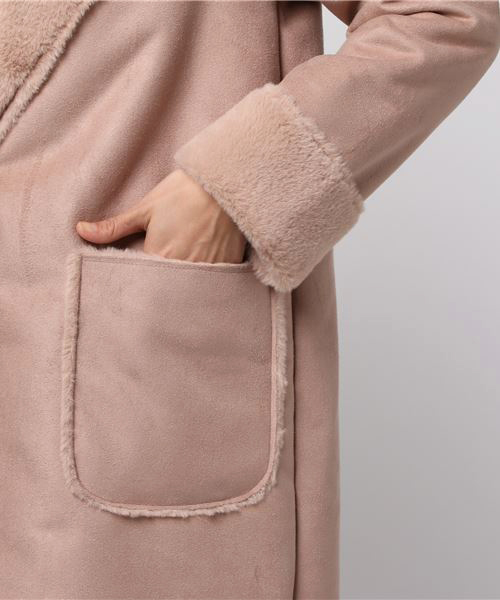 RAY CASSIN（レイカズン）の「フード付ムートンコート（その他アウター・レディース・ベージュ/グレー/キャメル・FREE）」の10枚目の写真