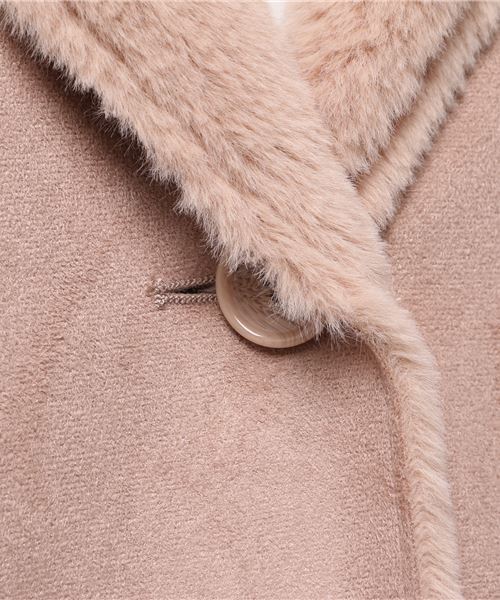 RAY CASSIN（レイカズン）の「フード付ムートンコート（その他アウター・レディース・ベージュ/グレー/キャメル・FREE）」の4枚目の写真