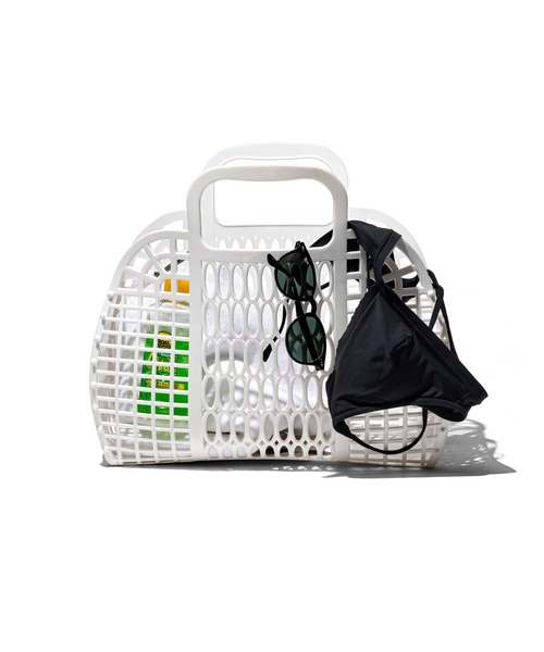 PUEBCO（プエブコ）の「PLASTIC MARKET BAG Large（トートバッグ・メンズ・ホワイト/ブラック/グレー・LARGE）」の19枚目の写真