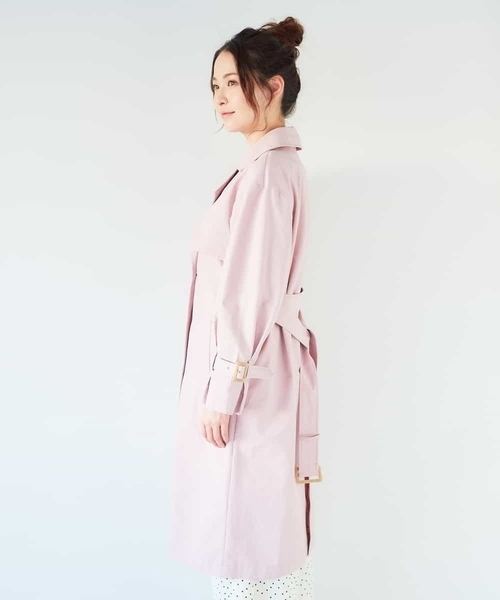a.v.v（アーヴェヴェ）の「キャンディースリーブトレンチコート[WEB限定サイズ]（トレンチコート・レディース・ライトピンク/ベージュ・42/38/36/40/34）」の11枚目の写真