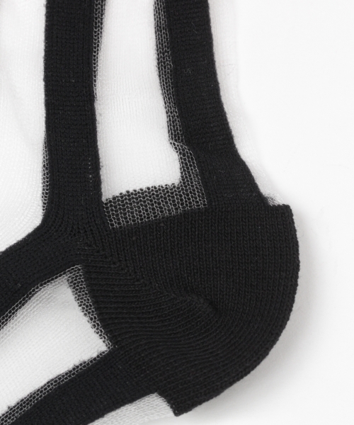 GLOBAL WORK（グローバルワーク）の「2PシアーSOX/780880（ソックス/靴下・レディース・ホワイト/グレー・FREE）」の4枚目の写真