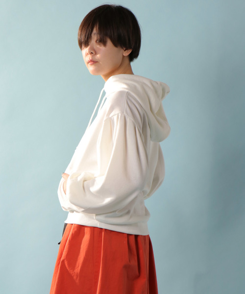 notch.（ノッチ）の「ボリュームスリーブパーカー                （パーカー・レディース・ネイビー/グレー/オフホワイト・M）」の13枚目の写真