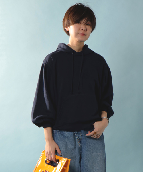 notch.（ノッチ）の「ボリュームスリーブパーカー                （パーカー・レディース・ネイビー/グレー/オフホワイト・M）」の9枚目の写真