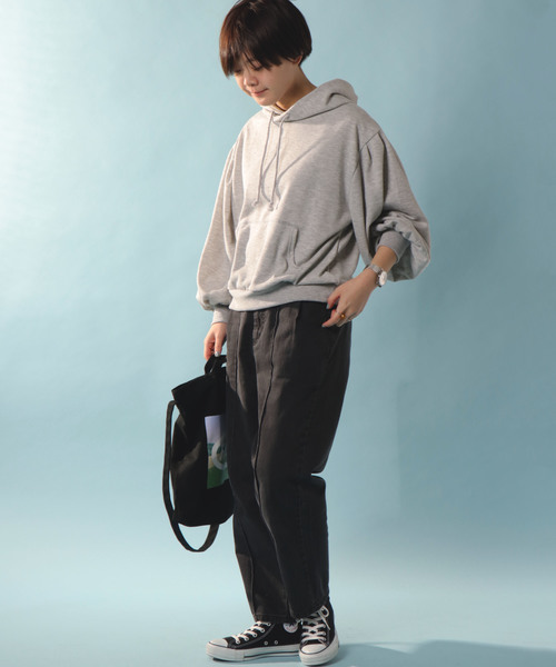 notch.（ノッチ）の「ボリュームスリーブパーカー                （パーカー・レディース・ネイビー/グレー/オフホワイト・M）」の11枚目の写真