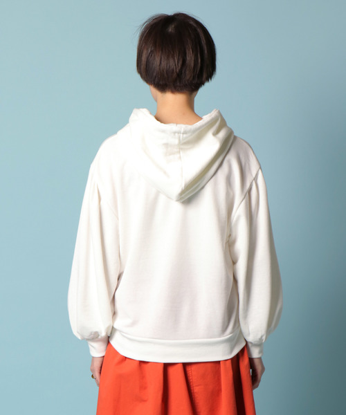 notch.（ノッチ）の「ボリュームスリーブパーカー                （パーカー・レディース・ネイビー/グレー/オフホワイト・M）」の7枚目の写真