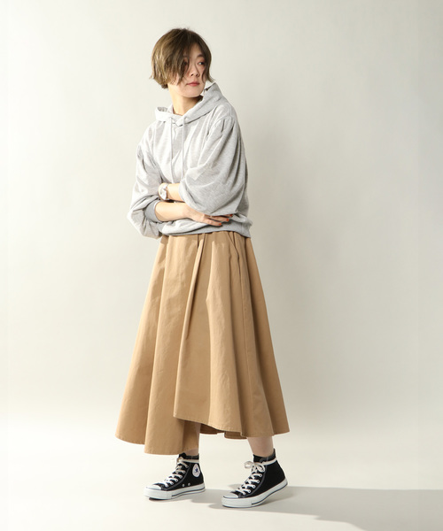 notch.（ノッチ）の「ボリュームスリーブパーカー                （パーカー・レディース・ネイビー/グレー/オフホワイト・M）」の19枚目の写真