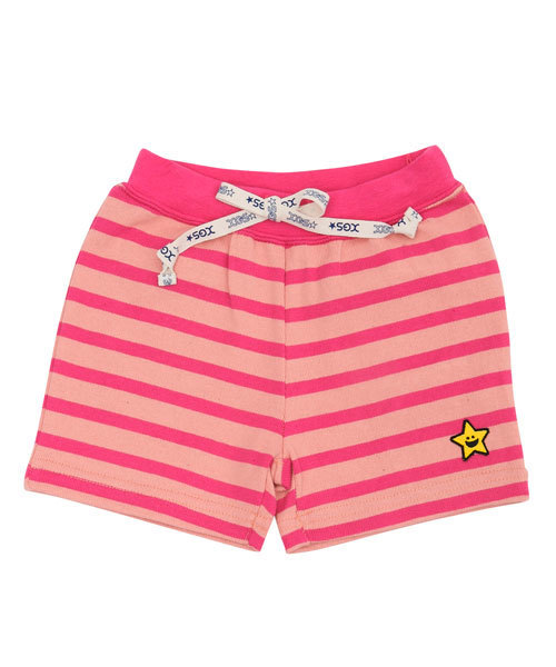 X-girl Stages（エックスガールステージス）の「STRIPY HALF PANT (12M～3T)（その他パンツ・キッズ・ネイビー/オレンジ/マルチ・12M/2T/3T）」の6枚目の写真